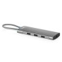 DIGITUS Station d'accueil USB-C, 8 ports, Universel, USB Type-C, Gris