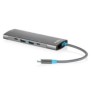 DIGITUS Station d'accueil USB-C, 8 ports, Universel, USB Type-C, Gris