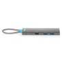 DIGITUS Station d'accueil USB-C, 8 ports, Universel, USB Type-C, Gris