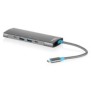 DIGITUS Station d'accueil USB-C, 8 ports, Universel, USB Type-C, Gris