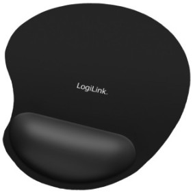 LogiLink ID0027, Noir, Monochromatique, mousse, Gel, Caoutchouc, Repose-poignets, Base antidérapante