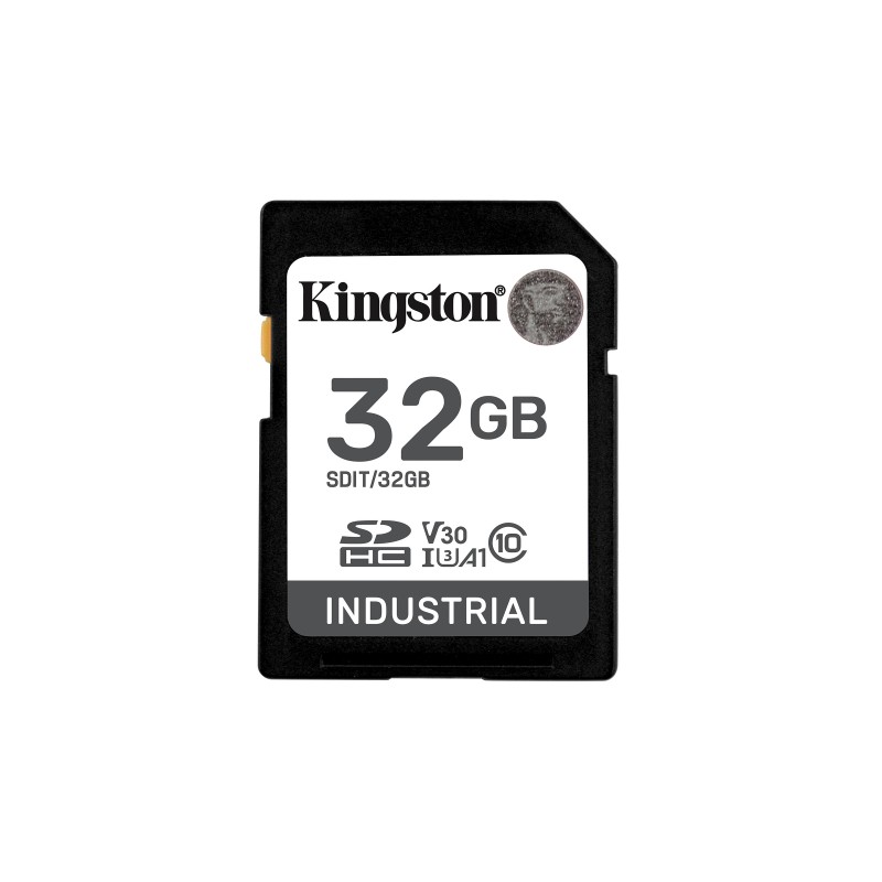 Kingston 32G SDHC Industrial pSLC, 32 Go, SDHC, Classe 10, UHS-I, 100 Mos, 80 Mos