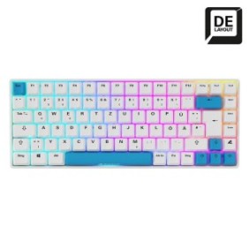 Sharkoon SKILLER SGK50 S3 PBT, Avec fil, USB, Clavier mécanique, QWERTZ, LED RGB, Blanc
