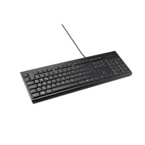 Kensington KB100 EQ Clavier filaire, Taille réelle 100 %, Avec fil, USB, Clavier à membrane, QWERTZ, Noir
