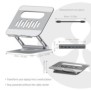 Club 3D Support réglable en aluminium pour ordinateur portable avec hub USB-C®, Gris, 260 mm, 224 mm, 56 mm, 1,76 kg, 315 mm