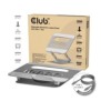 Club 3D Support réglable en aluminium pour ordinateur portable avec hub USB-C®, Gris, 260 mm, 224 mm, 56 mm, 1,76 kg, 315 mm