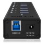 ICY BOX IB-AC618, USB 3.2 Gen 1 3.1 Gen 1 Type-B, USB 3.2 Gen 1 3.1 Gen 1 Type-A, 5000 Mbits, Noir, Aluminium, HDD, Énergie