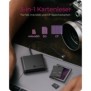 ICY BOX IB-CR301-C3, CF, MicroSD , MicroSDHC, MicroSDXC, SD, SDHC, SDXC, Noir, 5000 Mbits, Aluminium, 2 Go, USB 3.2 Gen 1 3.1 Gen 1 Type-C