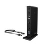 ICY BOX IB-DK2251AC, Avec fil, USB 3.2 Gen 2 3.1 Gen 2 Type-A, 3,5 mm, 10,100,1000 Mbits, Noir, 5 Gbits