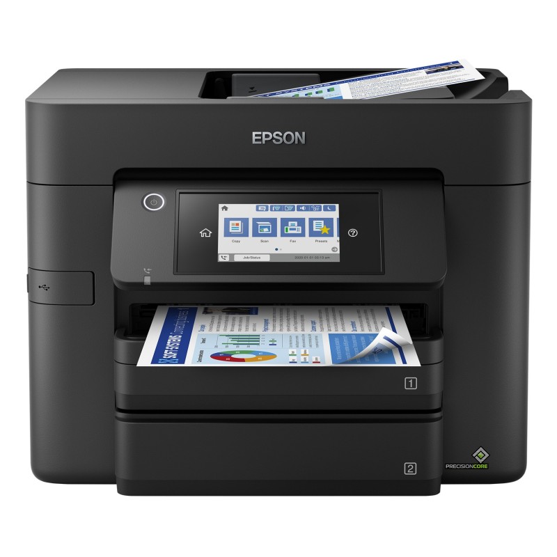 Epson WorkForce Pro WF-4830DTWF, Jet d'encre, Impression couleur, 4800 x 2400 DPI, Copie couleur, A4, Noir