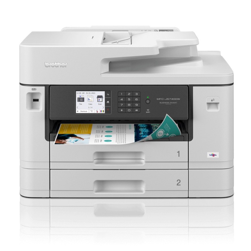 Brother MFC-J5740DW, Jet d'encre, Impression couleur, 1200 x 4800 DPI, A3, Impression directe, Blanc