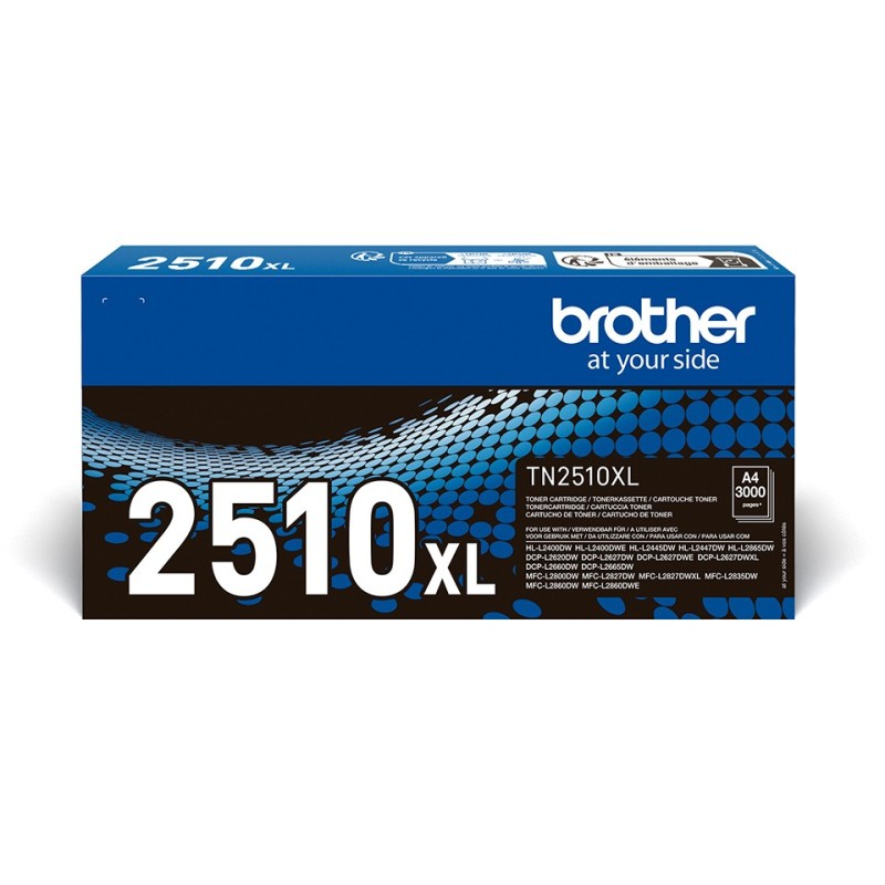 Brother TN2510XL - Cartouche de toner haute capacité originale - Noir, 3000 pages, Noir, 1 pièce