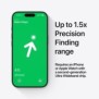 Apple AirTag, Personnel, Recherche, Argent, Blanc, Résistant à la poussière, Résistant à l’eau, Anti-éclaboussures, Plastique recyclé, CR2032
