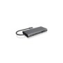ICY BOX IB-DK4050-CPD, Avec fil, USB 3.2 Gen 1 3.1 Gen 1 Type-C, 100 W, 10,100,1000 Mbits, Anthracite, MicroSD , SD