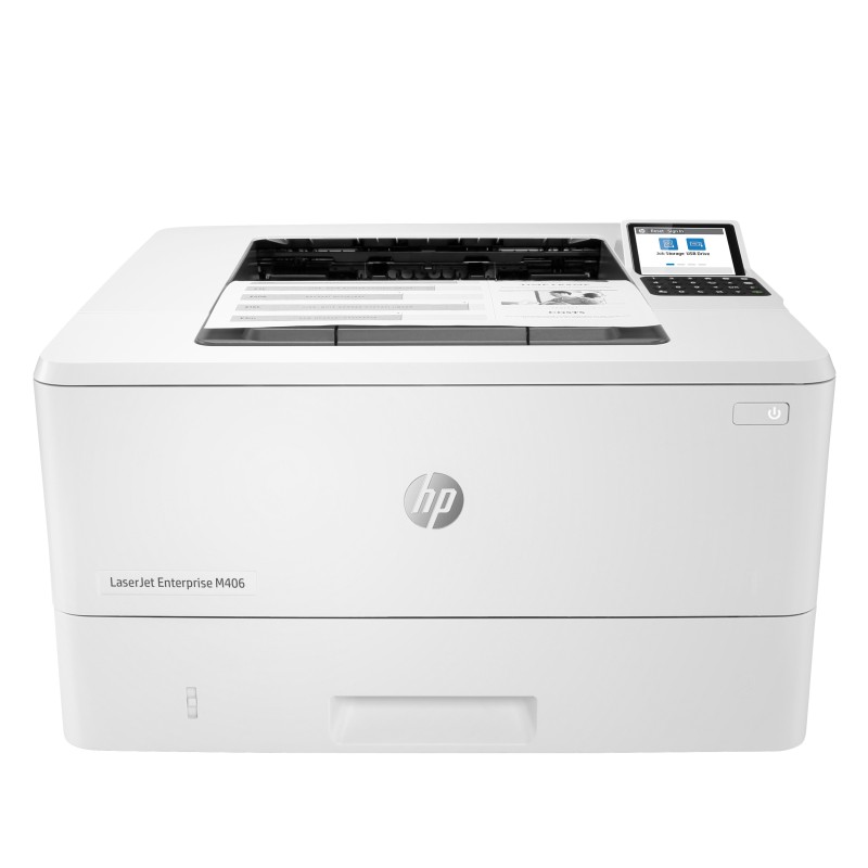 HP LaserJet Enterprise M406dn, Laser, 1200 x 1200 DPI, A4, 38 ppm, Impression recto-verso, Réseau prêt à l'usage