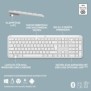 Logitech Signature Slim Combo MK950, Sans fil, RF sans fil + Bluetooth, Commutateur de touche « ciseaux », QWERTZ, Blanc, Souris incluse
