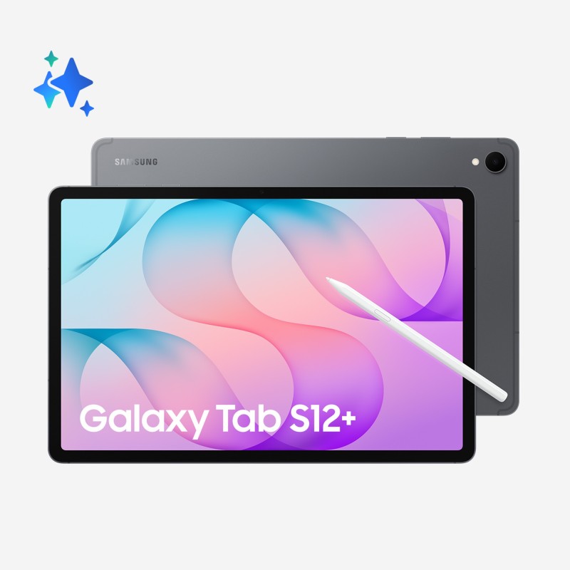 Samsung Galaxy Tab S12+ Wi-Fi, 32 cm 12.6", 2800 x 1752 pixels, 256 Go, 12 Go, 3,5 GHz, Gris