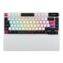 ASUS ROG Azoth X, Avec fil &sans fil, USB + RF Wireless + Bluetooth, Clavier mécanique, QWERTZ, LED RGB, Blanc