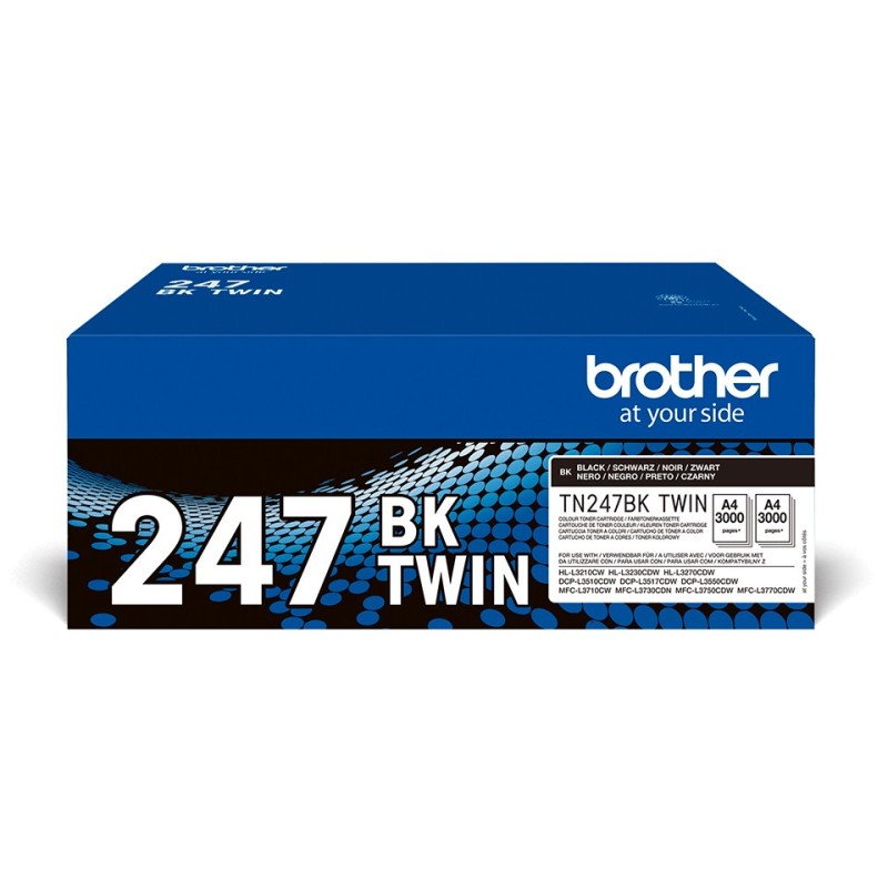 Brother TN-247BKTWIN, 3000 pages, Noir, 2 pièce