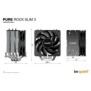 Be Quiet! Pure Rock Slim 3 | Ventirad compact mono tour, socket Intel et AMD, Refroidisseur d'air, 10 cm, 1700 trmin, 60,3 m³h, Argent
