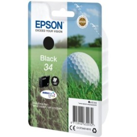 Epson Golf ball Encre noire DURABrite Ultra Balle de golf 34, Rendement standard, Noir, Encre à pigments, 6,1 ml, 1 pièce, 350 pages
