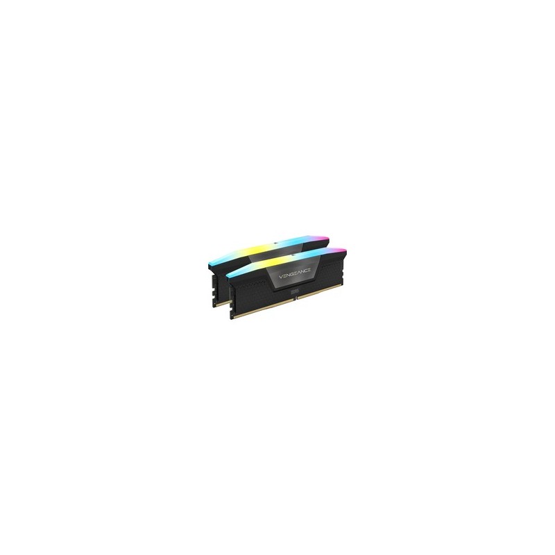 Corsair Vengeance RGB , 32 Go, 2 x 16 Go, DDR5, 6400 MHz, 288-pin DIMM, Noir