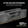 Corsair Vengeance , 32 Go, 2 x 16 Go, DDR5, 6000 MHz, 288-pin DIMM, Noir