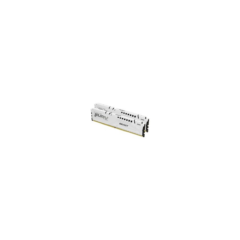 Kingston FURY Beast 32 Go 6000 MTs DDR5 CL30 DIMM Kits de 2 White EXPO, 32 Go, 2 x 16 Go, DDR5, 288-pin DIMM, Blanc