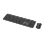 Logitech Signature Slim Combo MK950, Sans fil, RF sans fil + Bluetooth, Commutateur de touche « ciseaux », QWERTY, Graphite, Souris incluse