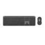 Logitech Signature Slim Combo MK950, Sans fil, RF sans fil + Bluetooth, Commutateur de touche « ciseaux », QWERTY, Graphite, Souris incluse