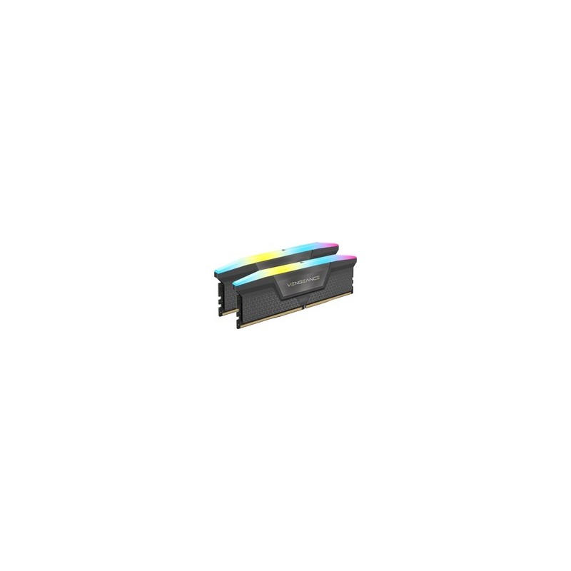 Corsair Vengeance RGB CMH32GX5M2B6400Z32, 32 Go, 2 x 16 Go, DDR5, 6400 MHz, 288-pin DIMM, Noir