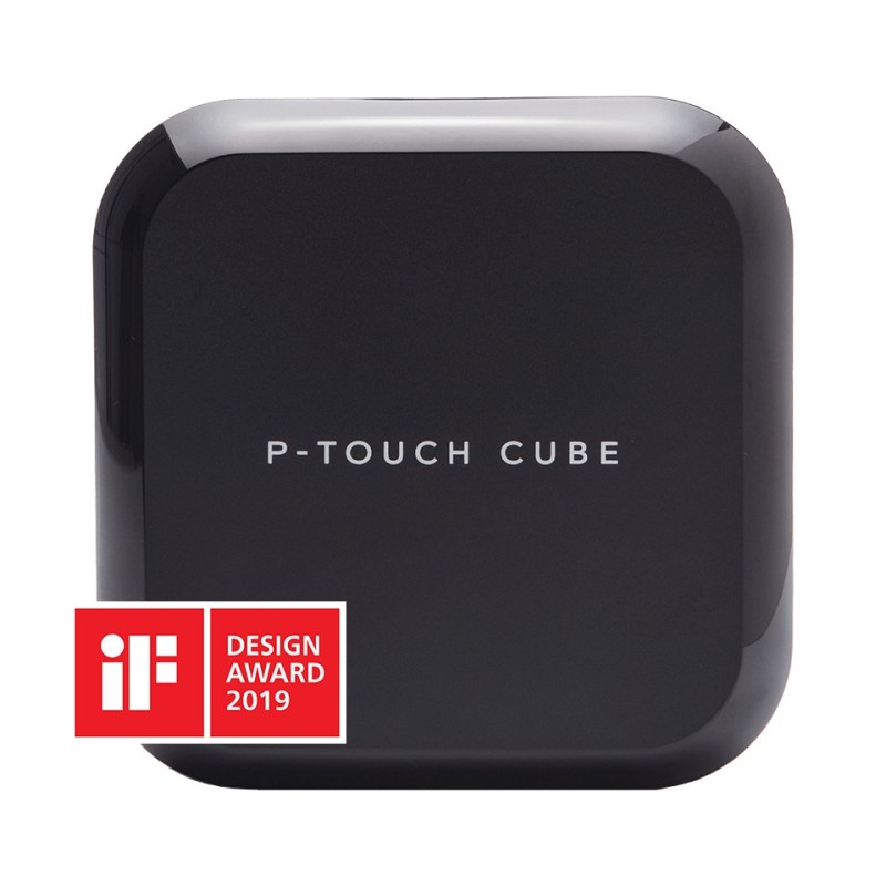 Brother PT-P710BT - P-touch CUBE Plus - imprimante d’étiquettes rechargeable Bluetooth, TZe, Transfert thermique, 180 x 360 DPI, 20 mmsec, Avec fil &sans fil, Noir