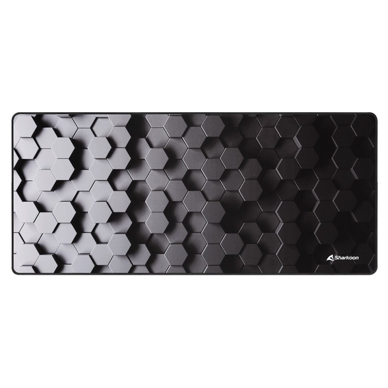 Sharkoon SKILLER SGP30, Noir, Gris, Motif, Caoutchouc, Textile, Base antidérapante, Tapis de souris de jeu