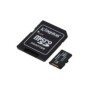 Kingston Carte 32GB microSDHC Industrielle C10 A1 pSLC + adaptateur SD, 32 Go, MicroSDHC, Classe 10, UHS-I, 100 Mos, 80 Mos