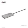 Club 3D CSV-1594, USB 3.2 Gen 1 3.1 Gen 1 Type-C, 100 W, 10,100,1000 Mbits, Noir, Gris, MicroSD , SD, 60 Hz
