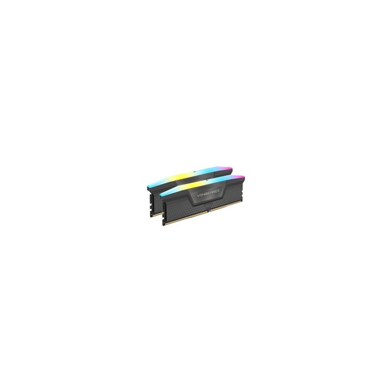Corsair Vengeance RGB , 64 Go, 2 x 32 Go, DDR5, 6000 MHz, 288-pin DIMM, Noir