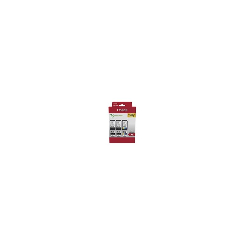 Canon 8286B013, Rendement élevé , Noir, Cyan, Magenta, Jaune, 15 ml, 13 ml, 3 pièce, Multi pack