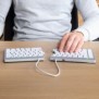 R-Go Tools Clavier ergonomique R-Go Split Break avec logiciel de pause, clavier ergonomique divisé, QWERTZ , bluetooth, blanc, Sans fil, Bluetooth, Commutateur de touche « ciseaux », QWERTZ, Blanc