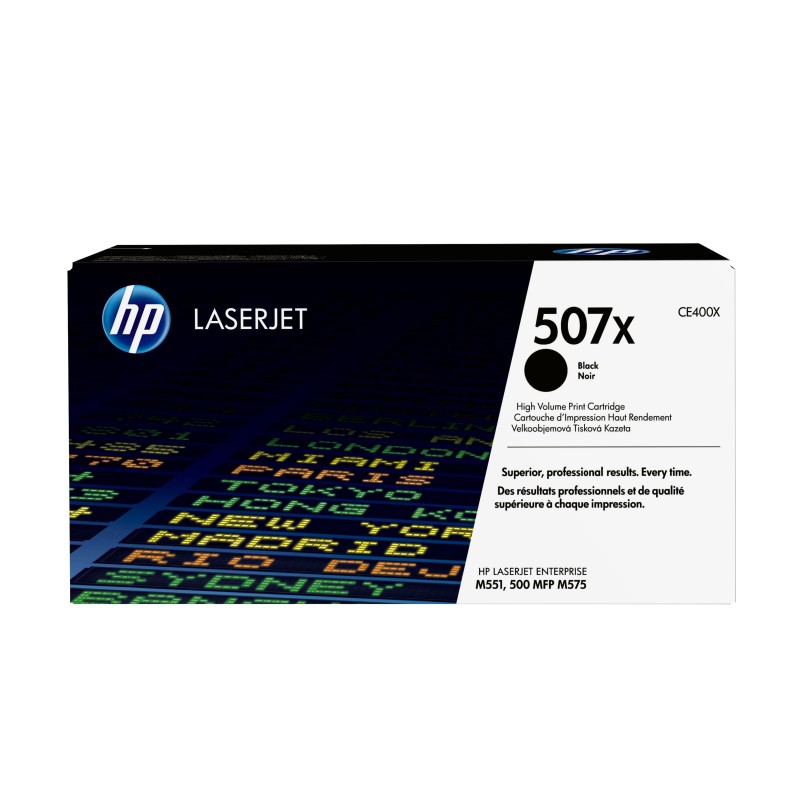 HP 507X toner LaserJet noir grande capacité authentique, 11000 pages, Noir, 1 pièce