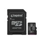 Kingston 64GB microSDXC Canvas Select Plus Gen3 100MBs A1 Adaptateur SD inclus, 64 Go, MicroSDXC, Classe 10, UHS-I, 100 Mos, Class 1