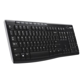 Logitech K270, Taille réelle 100 %, Sans fil, RF sans fil, QWERTY, Noir