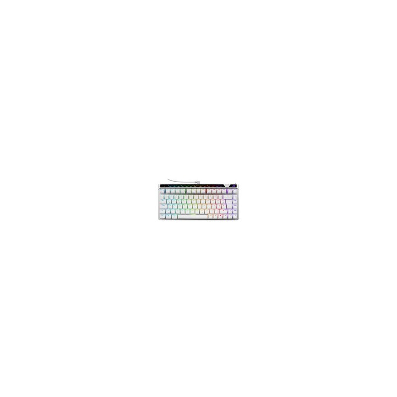ASUS ROG Falchion Ace 75 HE WHT, Avec fil, USB, Magnetic-mechanical key switch, QWERTZ, LED RGB, Blanc