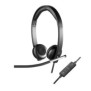 Logitech H650E, Avec fil, BureauCentre d'appels, 50 - 10000 Hz, 120 g, Casque, Noir, Argent