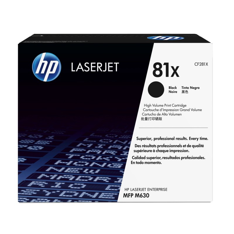 HP 81X toner LaserJet noir authentique grande capacité, 25000 pages, Noir, 1 pièce
