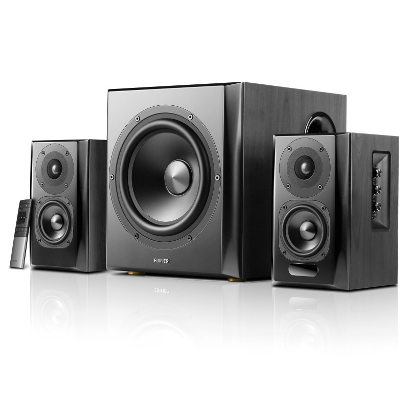 Edifier S351DB, 2.1 canaux, 150 W, Noir, Sans fil, 1,8 m, Rotatif