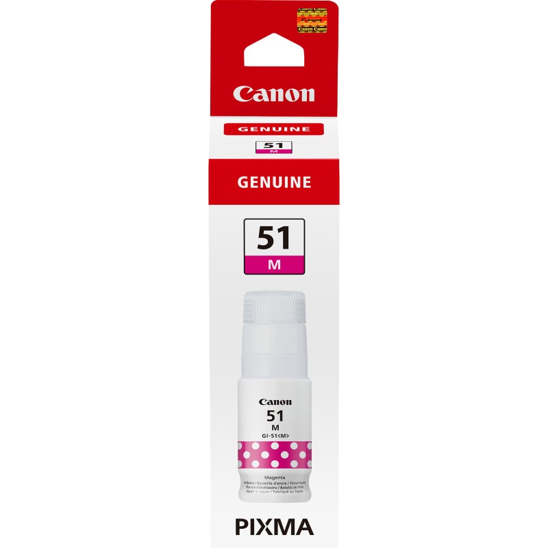 Canon GI-51M, haut rendement, bouteille d'encre, magenta, Original, Magenta, Canon, PIXMA G1520, G2520, G2560, G3520, G3560, 7700 pages, Jet d'encre