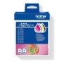 Brother LC527XLVAL Cartouche d'encre d'origine, pack économique, Rendement élevé , Noir, Cyan, Magenta, Jaune, Encre à pigments, Encre à pigments, 4 pièce, Value pack
