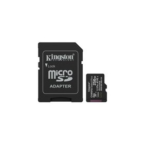 Kingston 256GB microSDXC Canvas Select Plus Gen3 150MBs A1 Adaptateur SD inclus, 256 Go, MicroSDXC, Classe 10, UHS-I, 150 Mos, Class 1