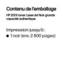 HP 201X toner LaserJet Noir grande capacité authentique, 2800 pages, Noir, 1 pièce