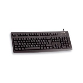 Cherry G83-6105, Taille réelle 100 %, Avec fil, USB, QWERTY, Noir